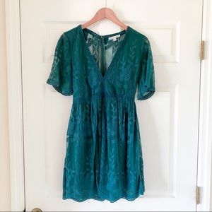 Forrest Green Lace Dress